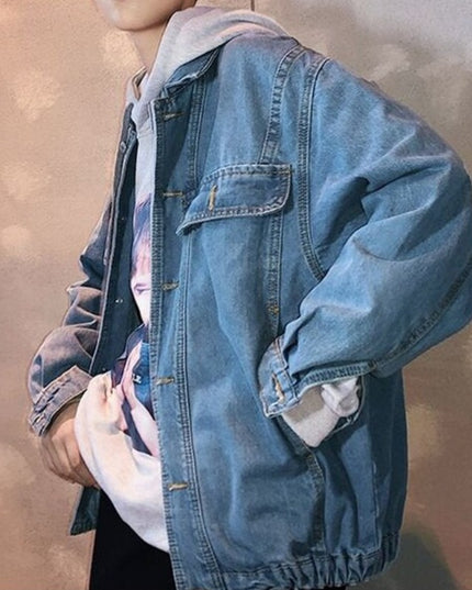 Męska kurtka jeansowa klasyczna oversize