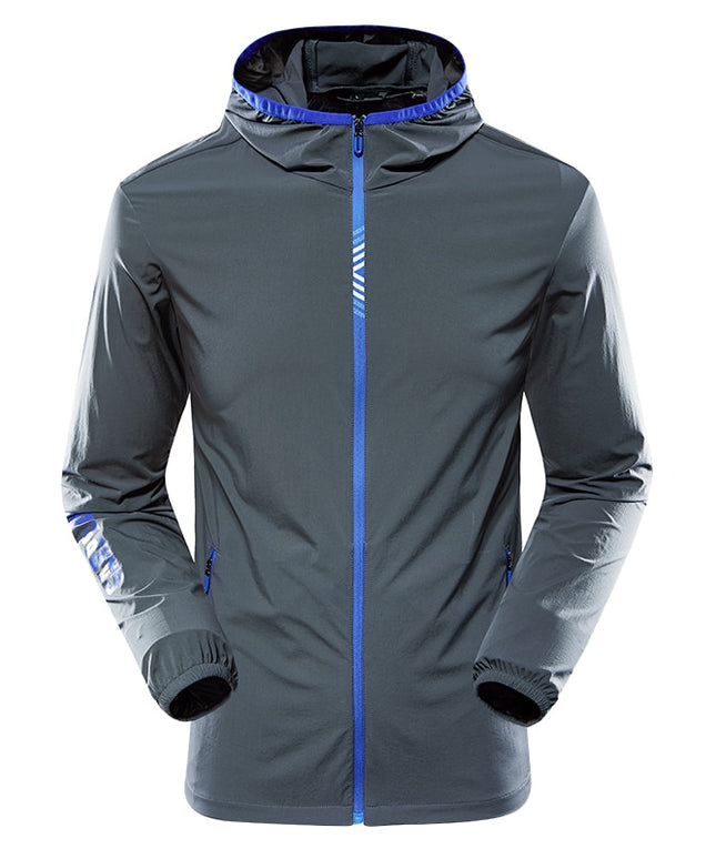 Męska kurtka przejściowa przeciwdeszczowa z kontrastowym zamkiem