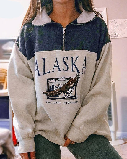 Damska bluza z golfem zapinana na suwak