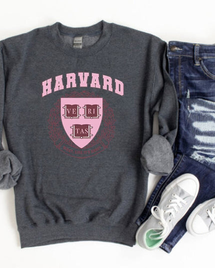 Damska bluza bez kaptura z napisem HARVARD