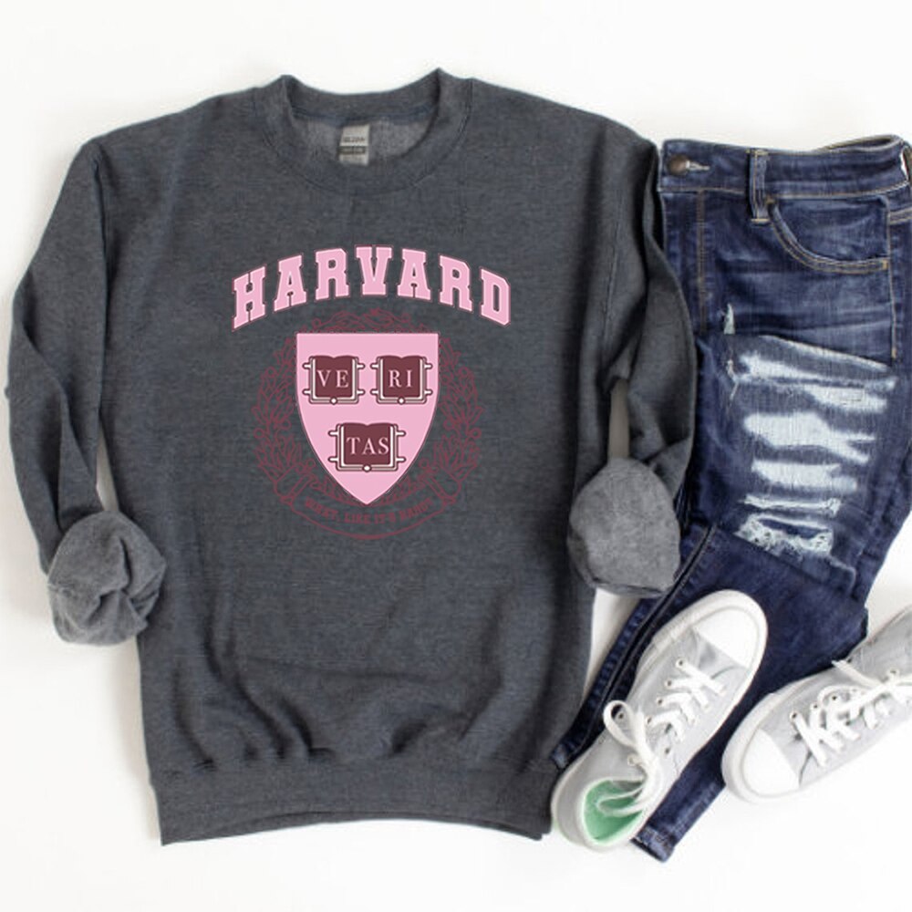 Damska bluza bez kaptura z napisem HARVARD