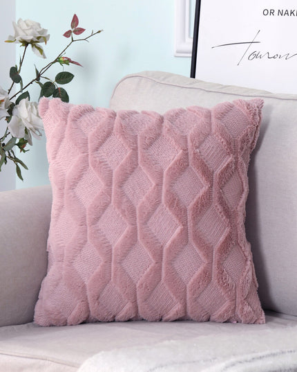 Poszewka na poduszkę z haftem w geometryczny wzór