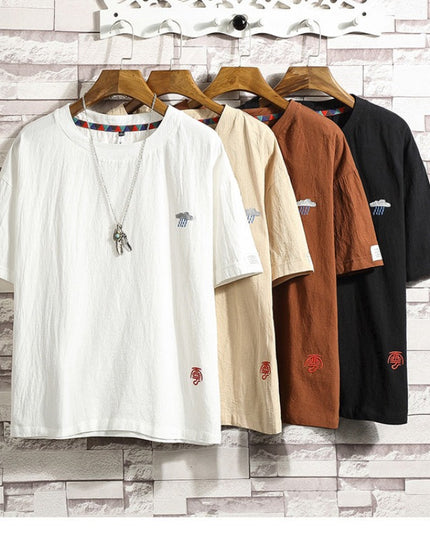 Męski T-shirt z naszywką