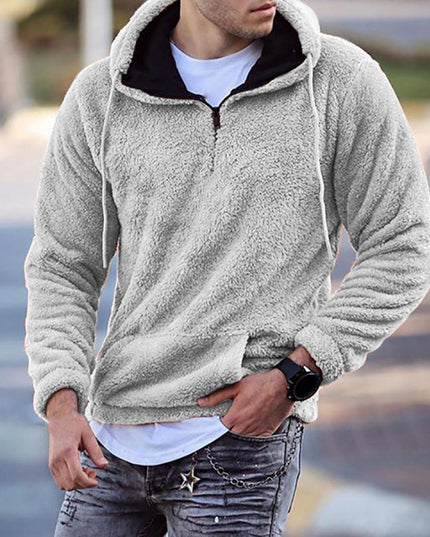 Męska bluza polarowa z kapturem