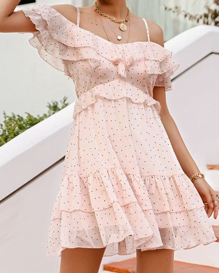 Sukienka mini w groszki