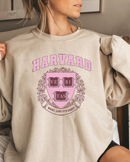 Damska bluza bez kaptura z napisem HARVARD