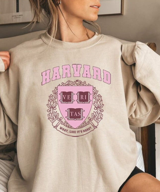 Damska bluza bez kaptura z napisem HARVARD