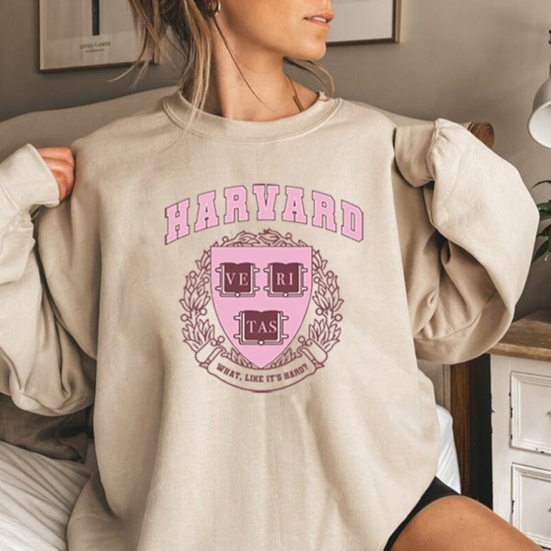 Damska bluza bez kaptura z napisem HARVARD
