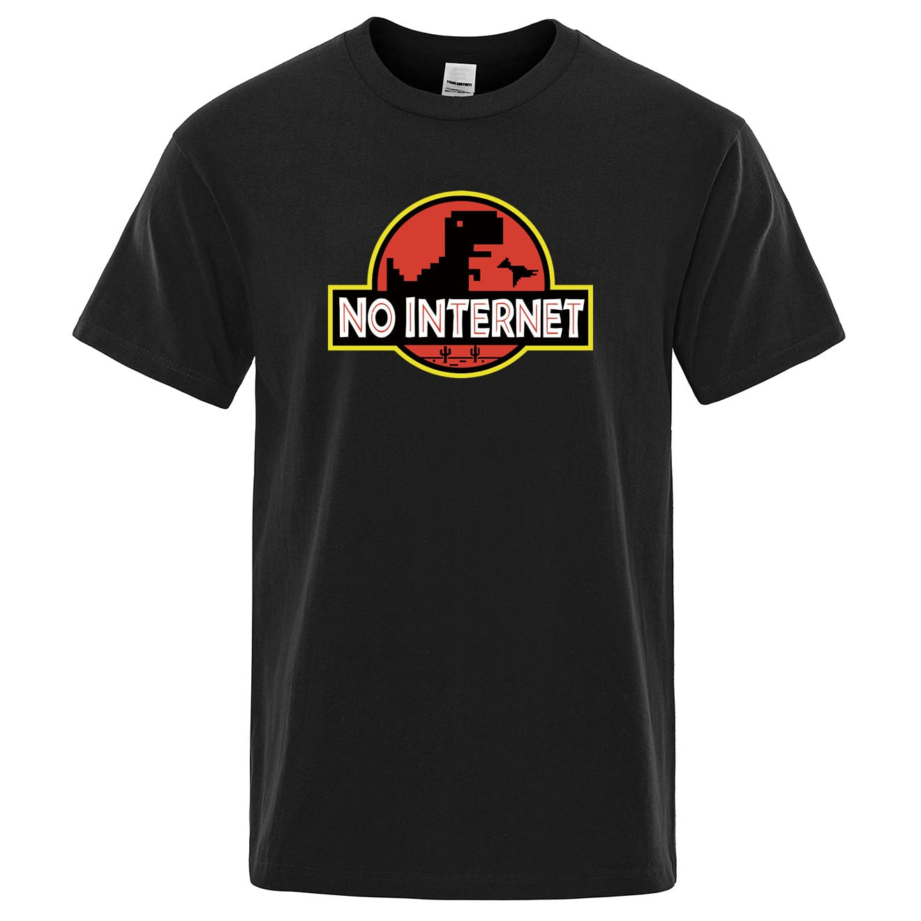 Męski T-shirt z napisem "NO INTERNET"