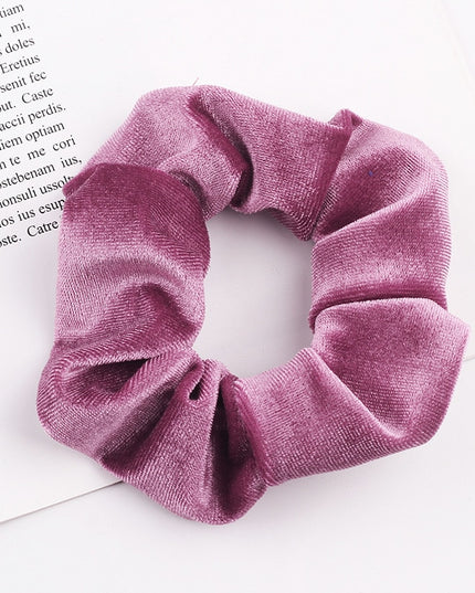 Aksamitna gumka do włosów scrunchie jasnofioletowa - Akcesoria do stylizacji włosów