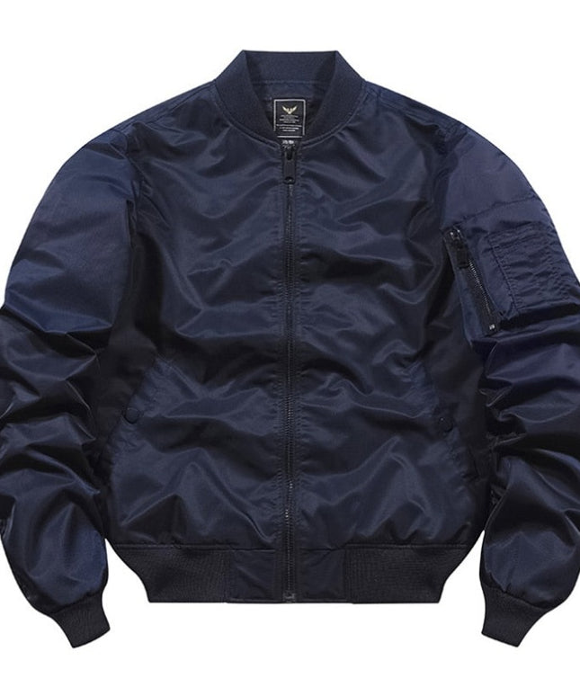 Męska kurtka przejściowa bomberka klasyczna z marszczeniami