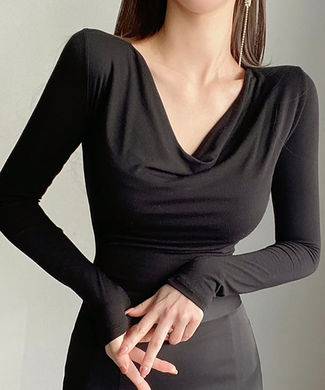 Damska koszulka z lejącym dekoltem