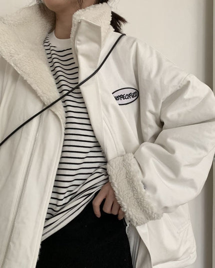 Damska kurtka zimowa oversize vintage