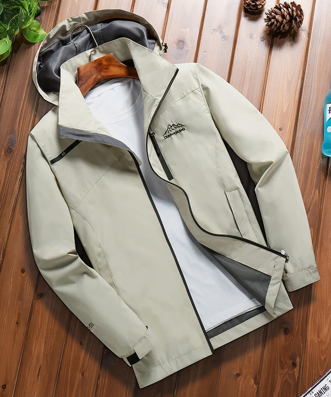 Męska kurtka przejściowa z odpinanym kapturem