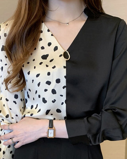 Damska koszula dwukolorowa