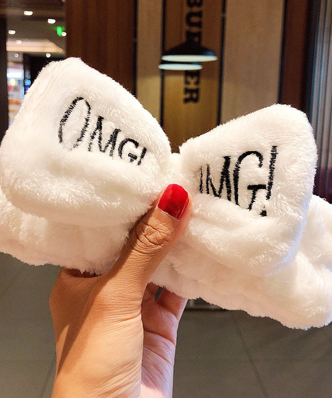 Opaska do włosów z dużą kokardą i napisem OMG!