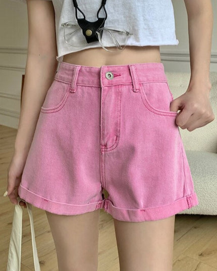 Damskie szorty jeansowe z wysokim stanem