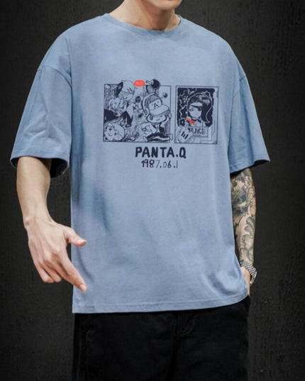 Męski T-shirt z komiksowym motywem