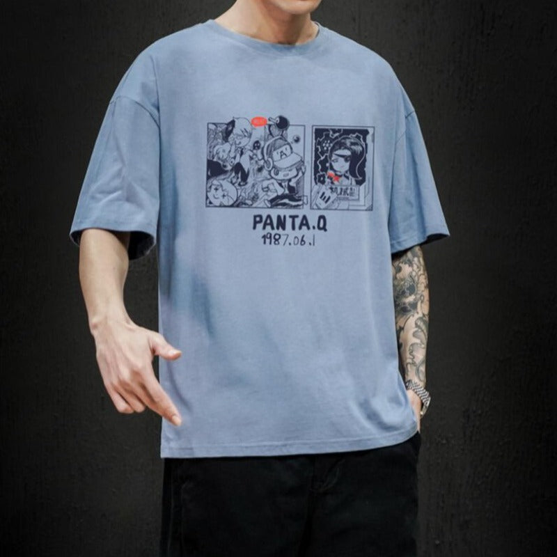 Męski T-shirt z komiksowym motywem