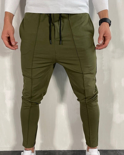 Męskie spodnie treningowe z ozdobnym przeszyciem