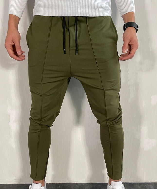 Męskie spodnie treningowe z ozdobnym przeszyciem