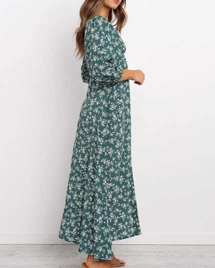 Sukienka maxi zapinana na guziki