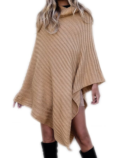 Damski sweter asymetryczny typu ponczo