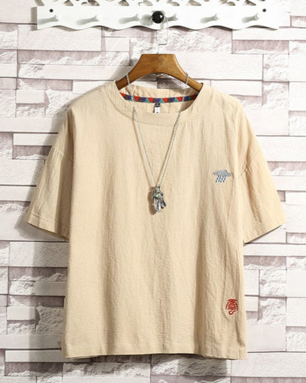 Męski T-shirt z naszywką