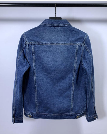 Męska kurtka jeansowa klasyczna o prostym kroju