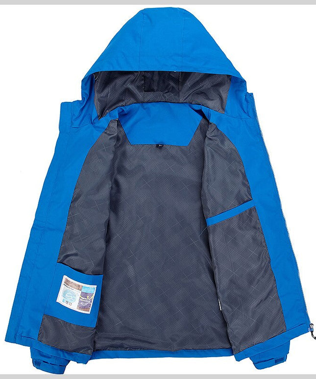 Męska kurtka przejściowa przeciwdeszczowa klasyczna z kapturem