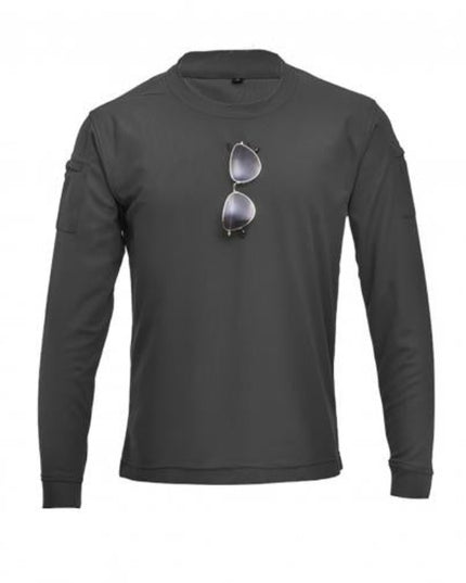 Męska koszulka z długim rękawem klasyczna z półgolfem