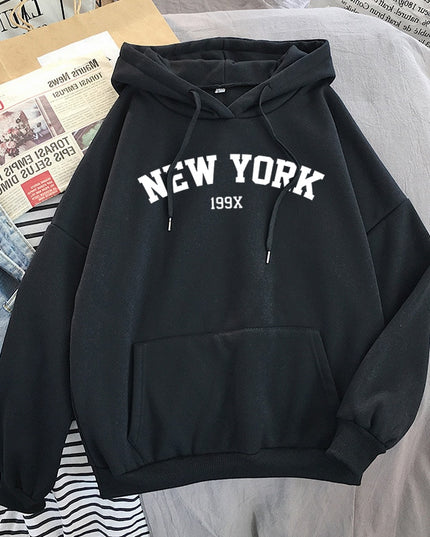 Męska bluza z kapturem z napisem NEW YORK