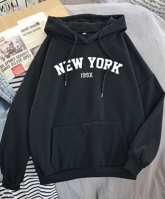 Męska bluza z kapturem z napisem NEW YORK