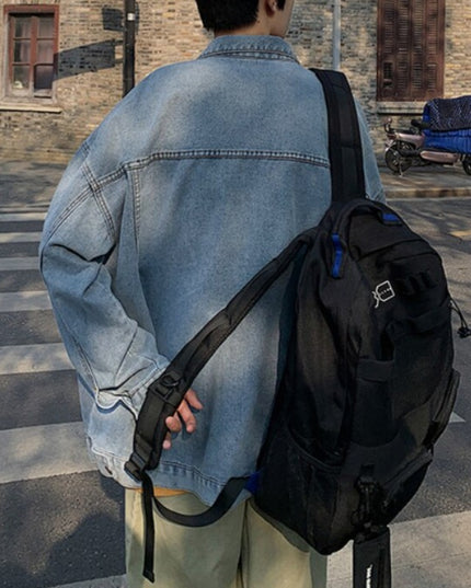 Męska kurtka jeansowa klasyczna oversize