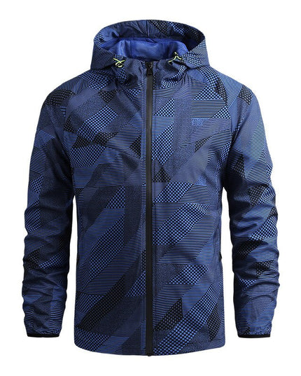 Męska kurtka przejściowa wiatrówka z kapturem
