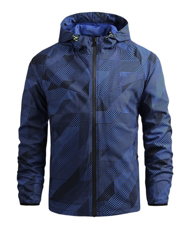 Męska kurtka przejściowa wiatrówka z kapturem