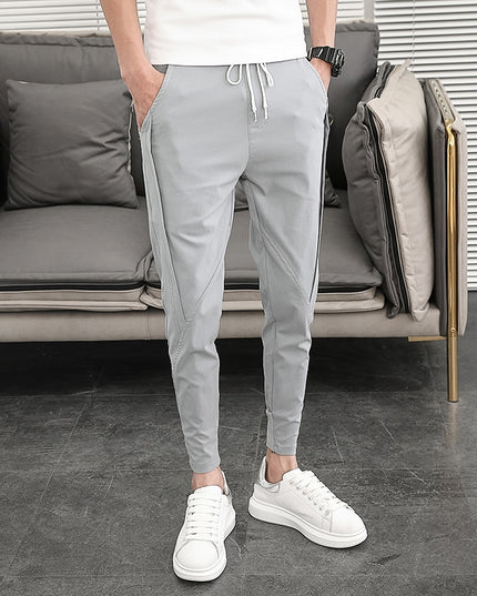 Męskie spodnie eleganckie ze zwężanymi nogawkami