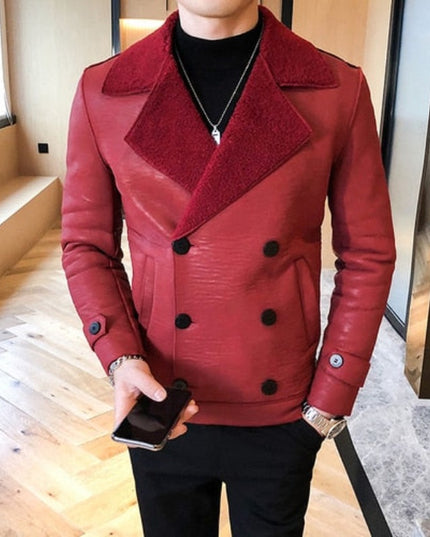 Męski płaszcz zimowy trzyrzędowy