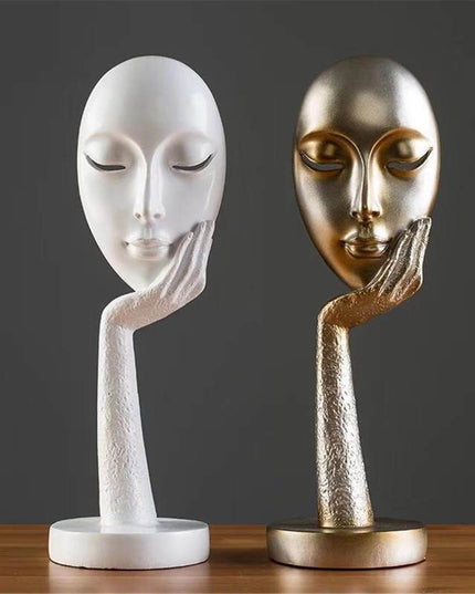 Figurka dekoracyjna motyw twarzy elegancki design