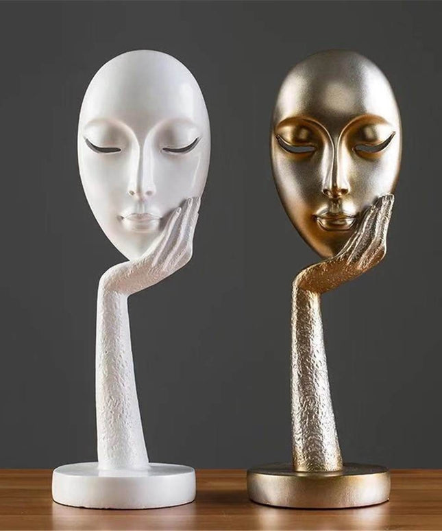 Figurka dekoracyjna motyw twarzy elegancki design