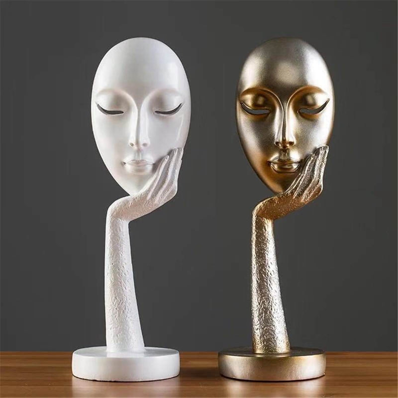 Figurka dekoracyjna motyw twarzy elegancki design