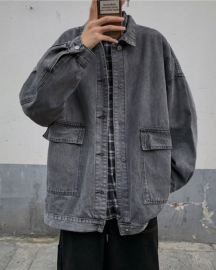 Męska kurtka jeansowa klasyczna oversize