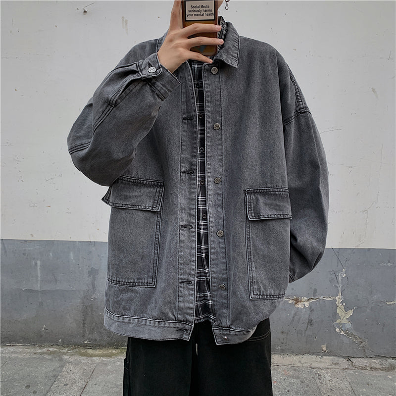 Męska kurtka jeansowa klasyczna oversize