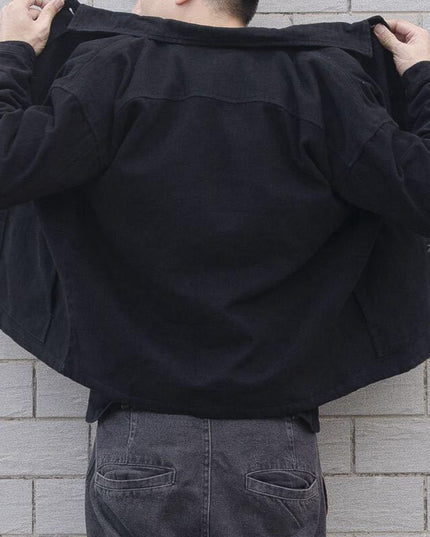 Męska kurtka jeansowa klasyczna o prostym kroju