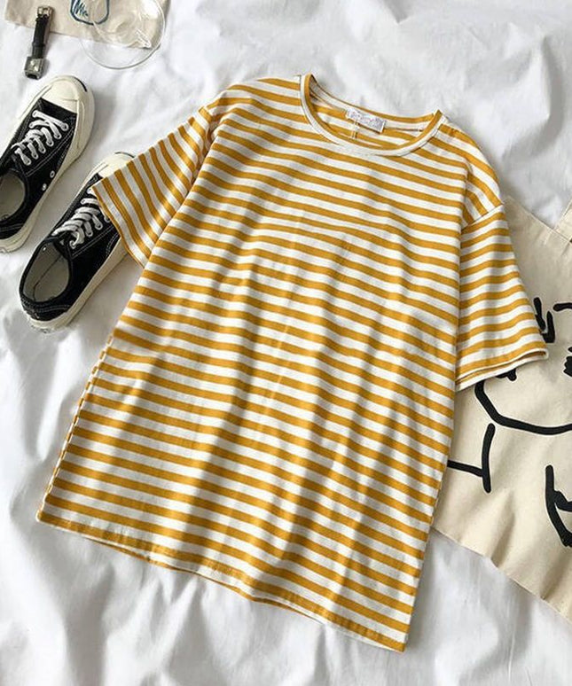 Damski T-shirt w paski