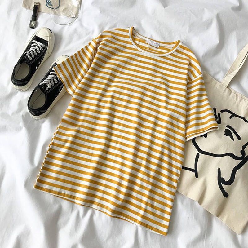 Damski T-shirt w paski