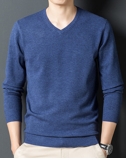 Męski sweter z dekoltem w serek