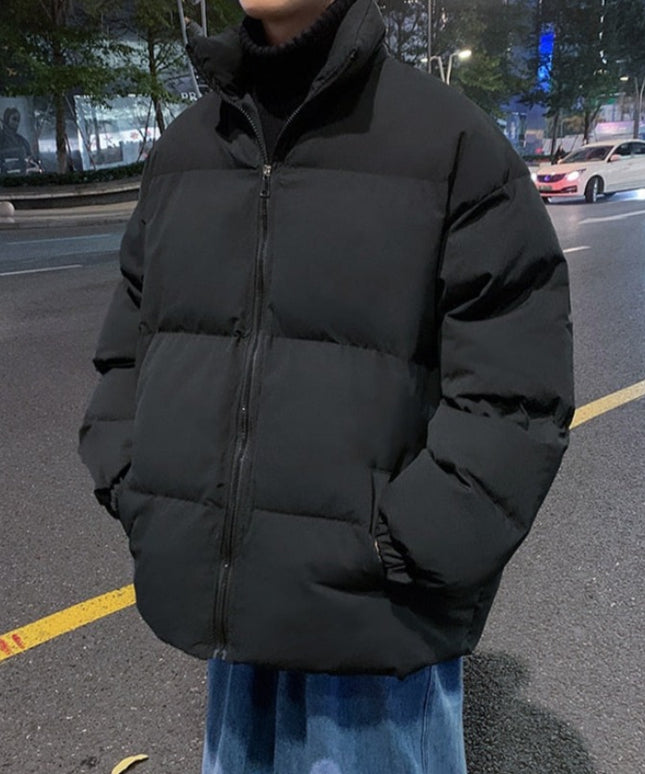 Męska kurtka zimowa ocieplana pikowana o luźnym kroju