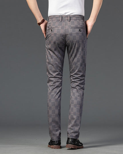 Męskie spodnie chinosy w kratę