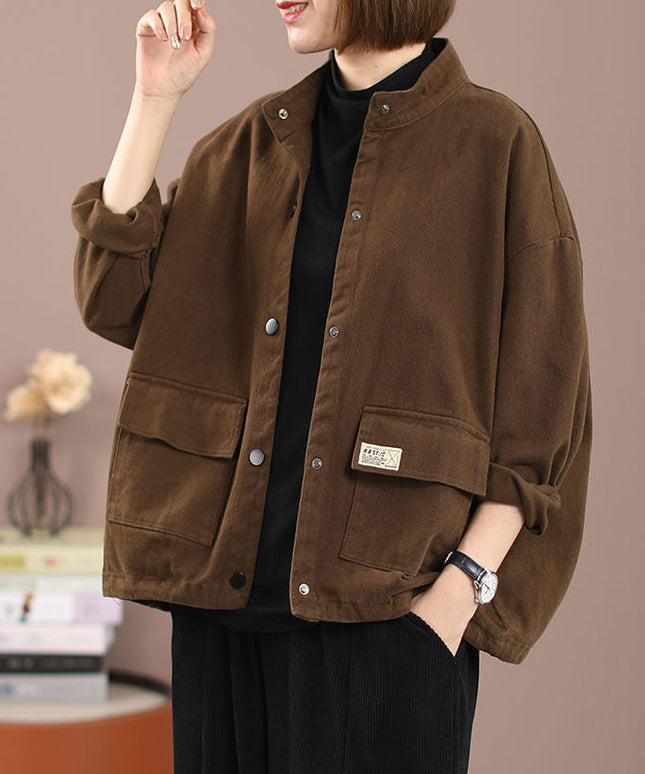 Damska kurtka przejściowa oversize z kieszeniami